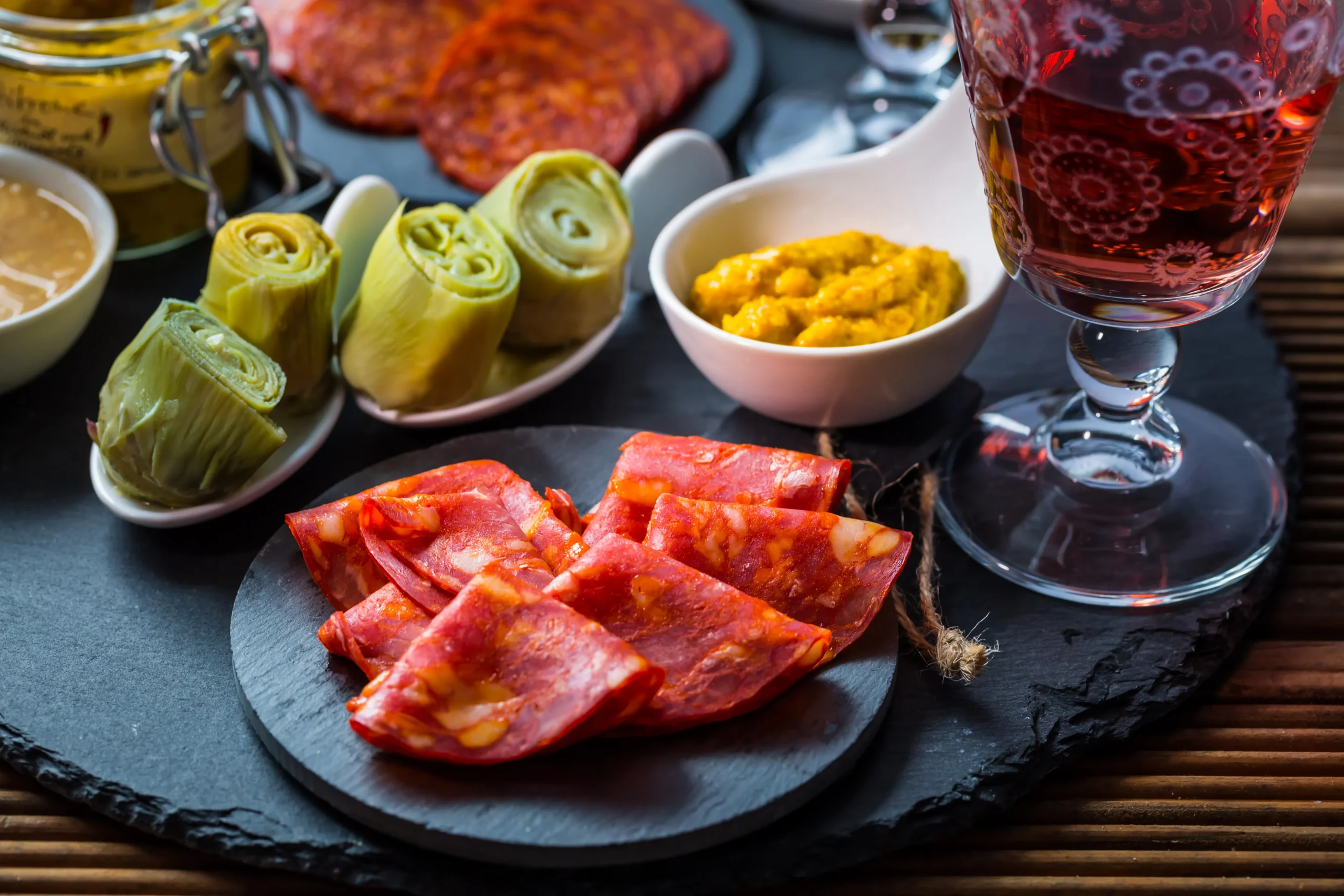 aperitivo deska serów i wędlin