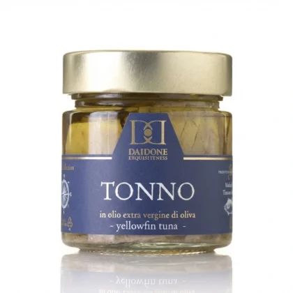 Tuńczyk w oliwie extra virgin marki Daidone.