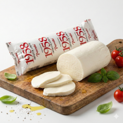 Mozzarella Fior di Latte w bloku Perrella 1kg do pizzy neapolitańskiej.