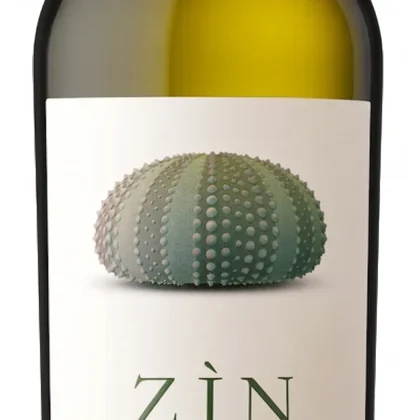Butelka włoskiego białego wina wytrawnego Zìn Salento IGP Fiano z regionu Puglia (Apulia).